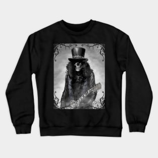 Rock Skull Guitarist Crewneck Sweatshirt